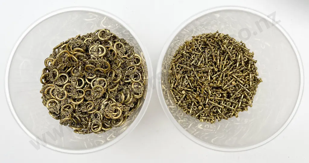 Bulk Quantity Brass Metal Necklace Ring & T-Bar Clasps Image 1++