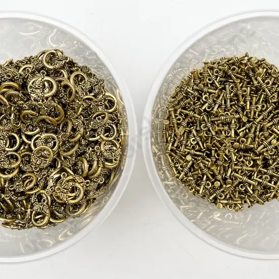 Bulk Quantity Brass Metal Necklace Ring & T-Bar Clasps