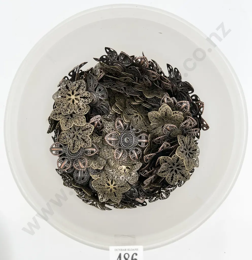 Bulk Quantity Metal Flower Head bead Mounts Image 1++
