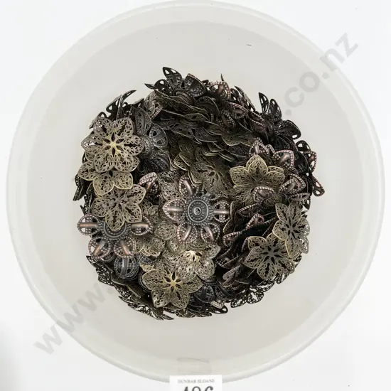 Bulk Quantity Metal Flower Head bead Mounts