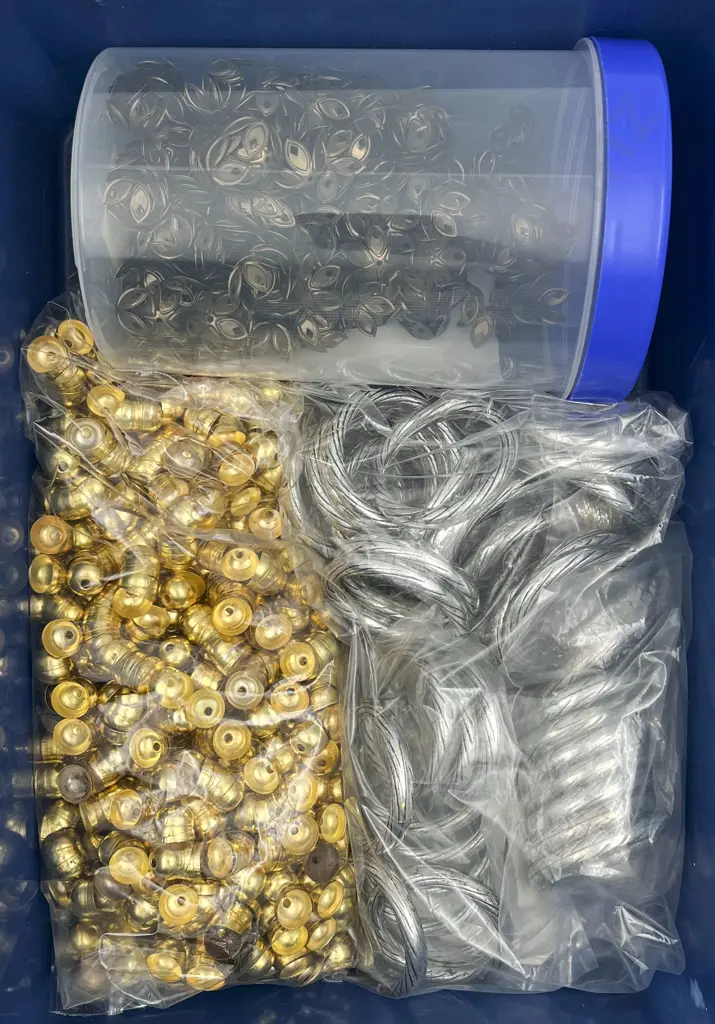 Assorted Metal Bead Caps & Metal Rings Image 1++