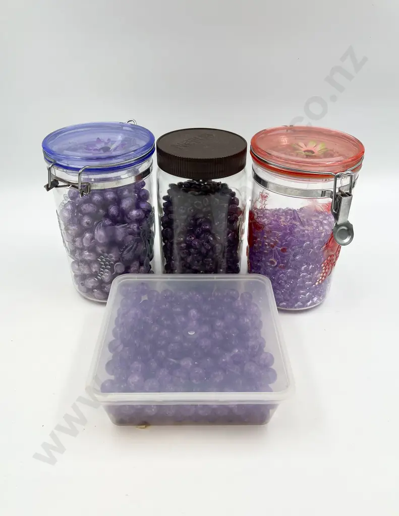Four Examples Mauve Mixed Beads Image 1++