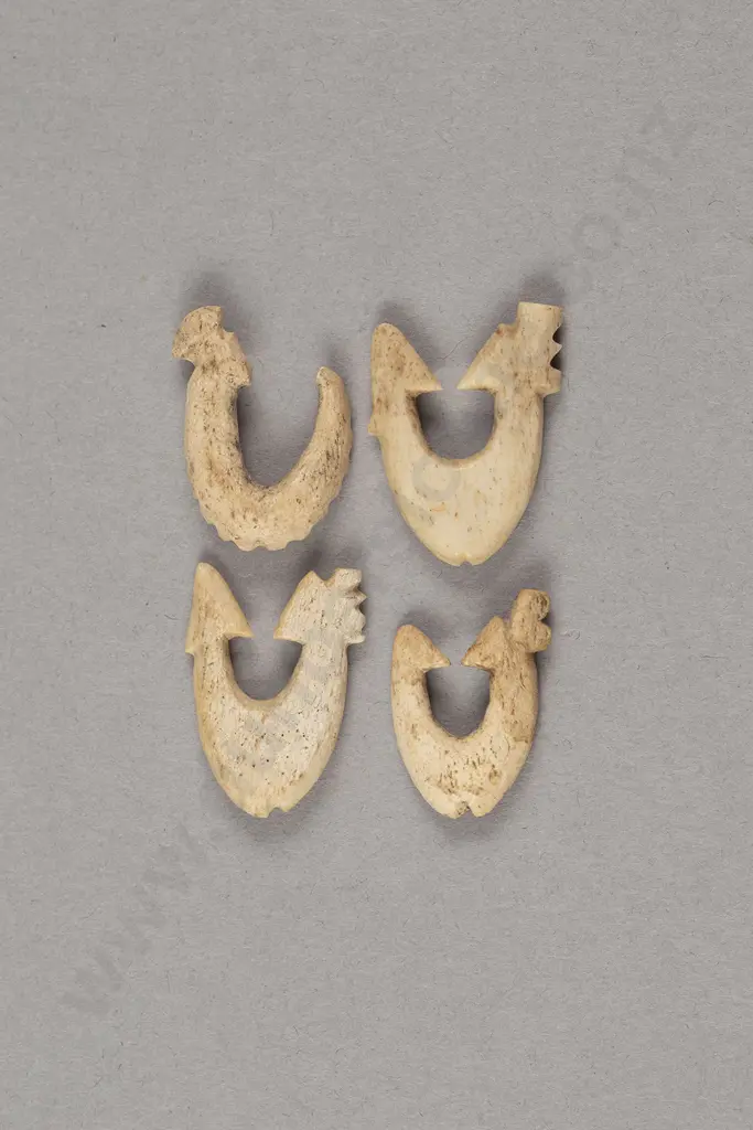 Four Bone Matau (Fish Hooks) Image 1++