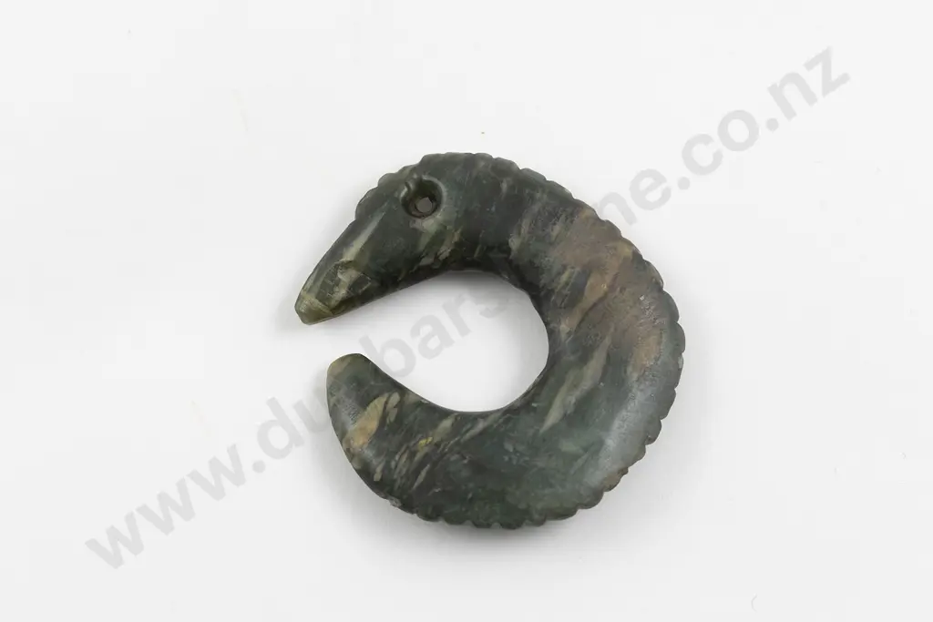 Pre European Pounamu Koropepe Manaia Pendant Image 1++