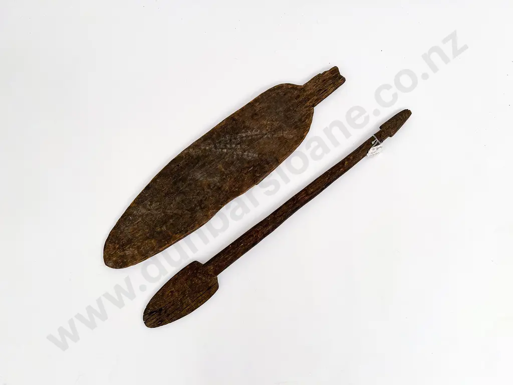 A Swamp Recovered Ketu (Digging Stick) And Paddle Image 1++
