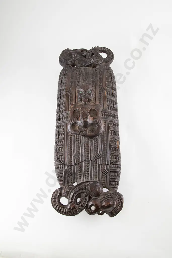 A 20th Century Ngati Tarawhai Carved Wakahuia (Treasure Box) Image 1++