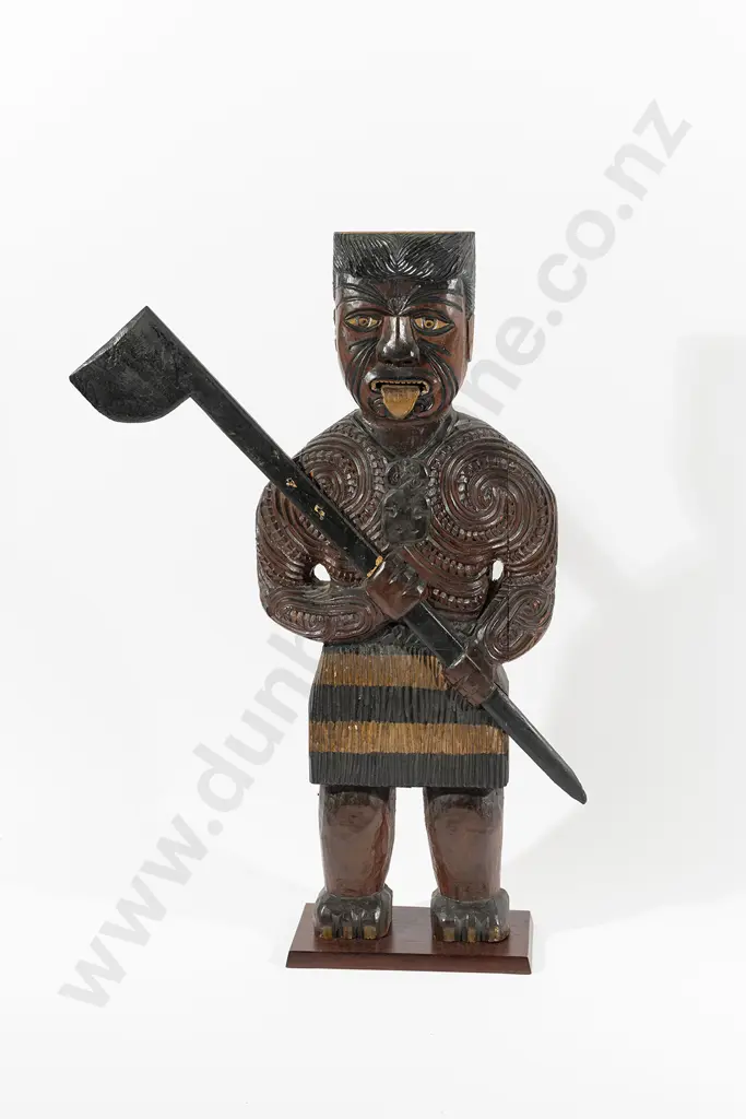 Early 20th Century Pou Whakairo (Carved Figure) Image 1++