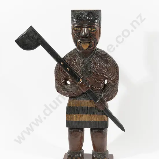 Early 20th Century Pou Whakairo (Carved Figure)