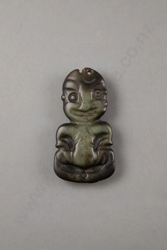 Pre-European Fired Inanga Hei Tiki Image 1++