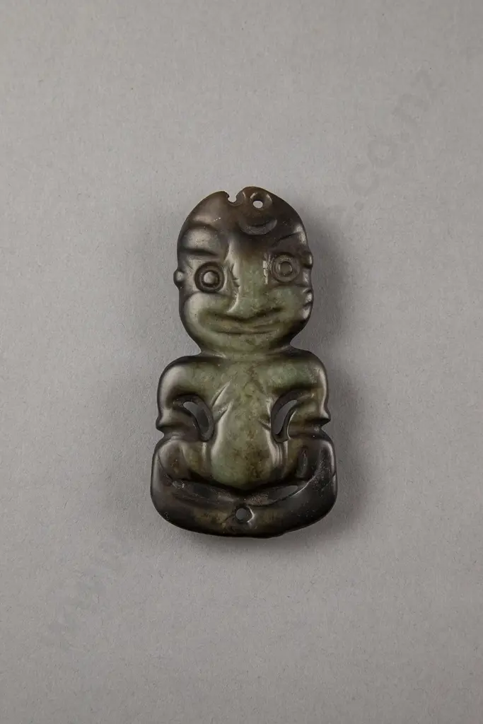 Pre-European Fired Inanga Hei Tiki Image 1++