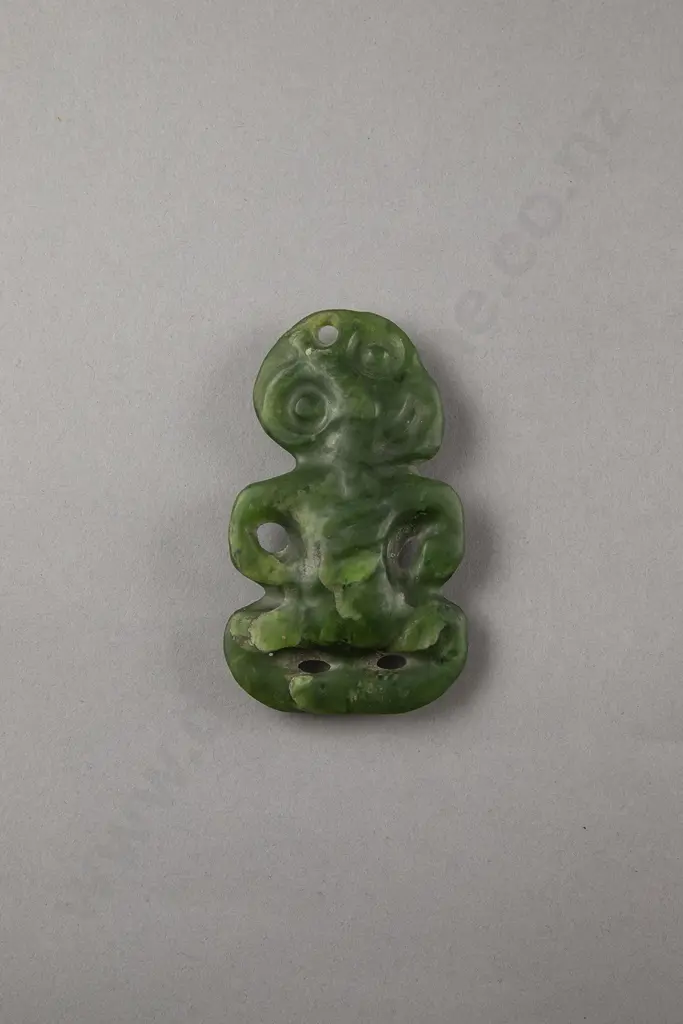 Pre-European Pounamu Hei Tiki Image 1++