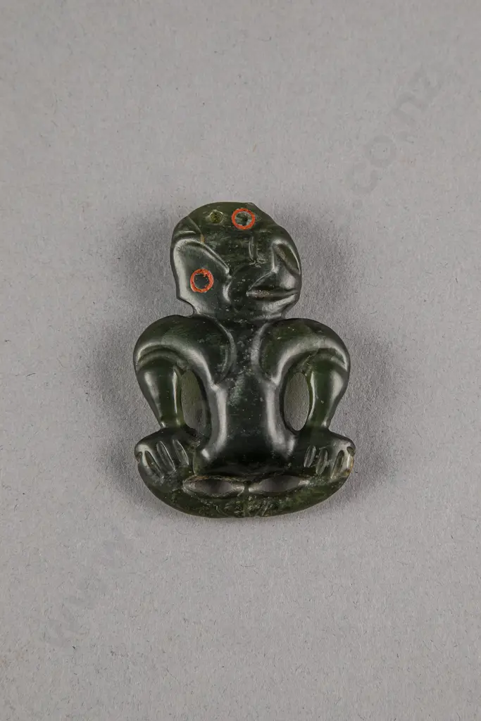 19th Century Small Pounamu Hei Tiki Image 1++