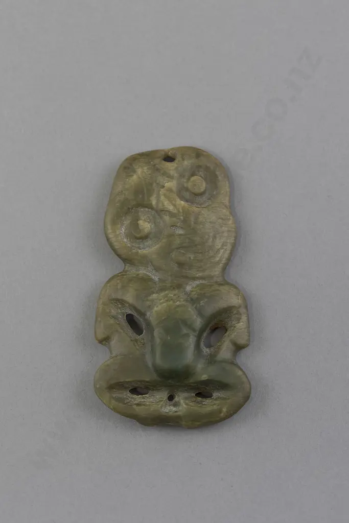 A Good 19th Century Pounamu Hei Tiki Image 1++