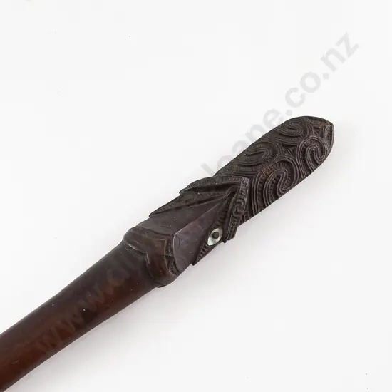 A 19th Century Taiaha (Mid To Upper Section Only)