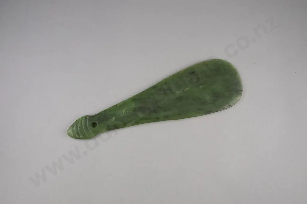 19th Century Mere Pounamu ( Short Bladed Nephrite Weapon) Image 1++