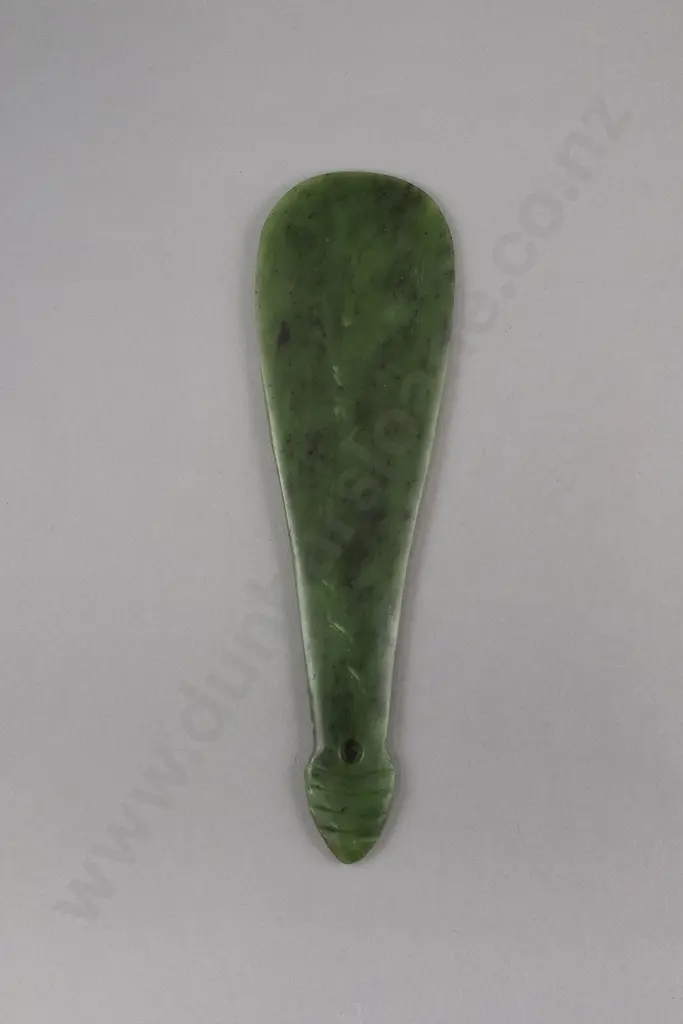 19th Century Mere Pounamu ( Short Bladed Nephrite Weapon) Image 1++