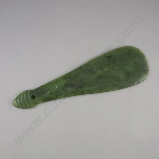 19th Century Mere Pounamu ( Short Bladed Nephrite Weapon)