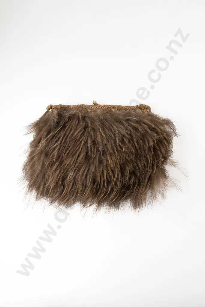 A Fine 19th Century Kiwi Feather Kete (Kiwi Feather Bag) Image 1++