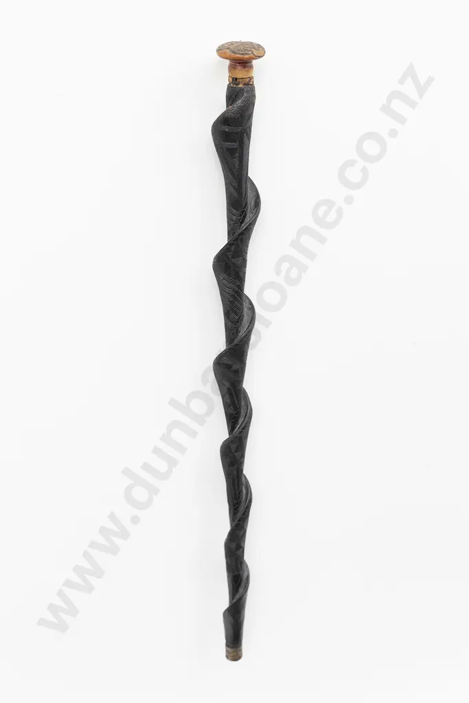 A Carved Tokotoko (Ceremonial Walking Stick) Image 1++