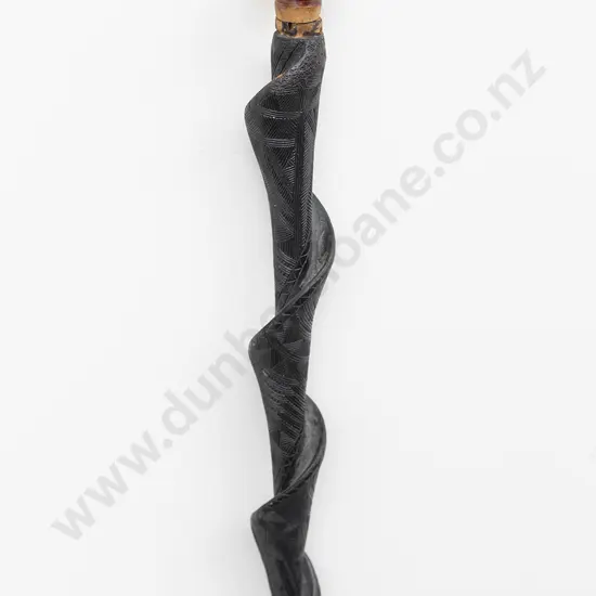 A Carved Tokotoko (Ceremonial Walking Stick)