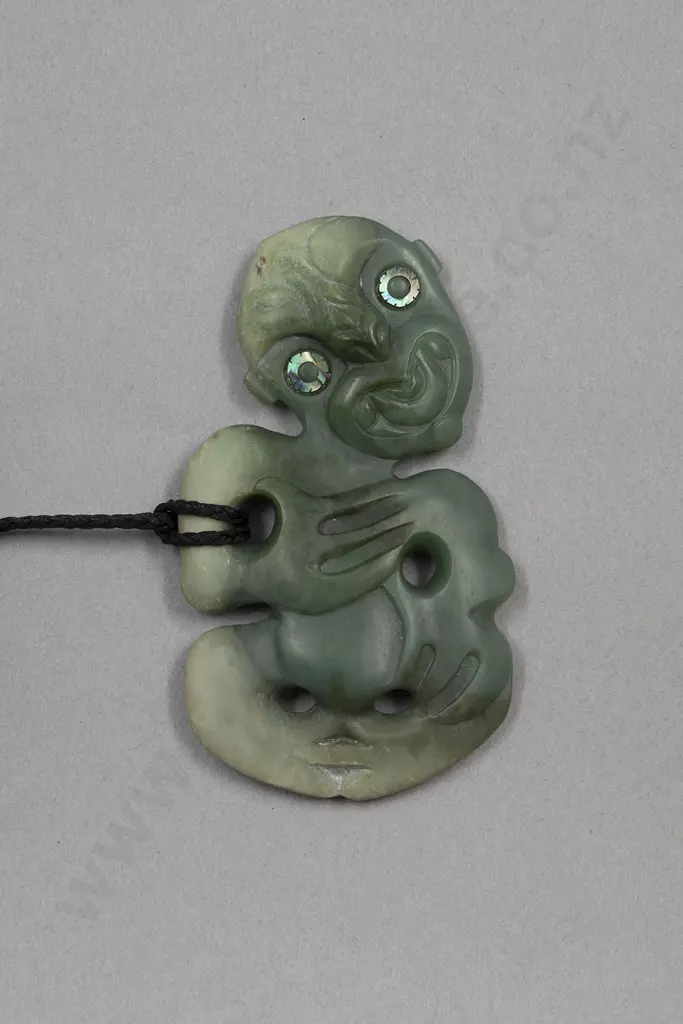 Pounamu Hei Tiki by Scott Parker (Ngati Tama) Image 1++