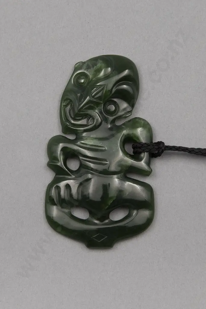 Pounamu Hei Tiki by Charlie Wilson Image 1++