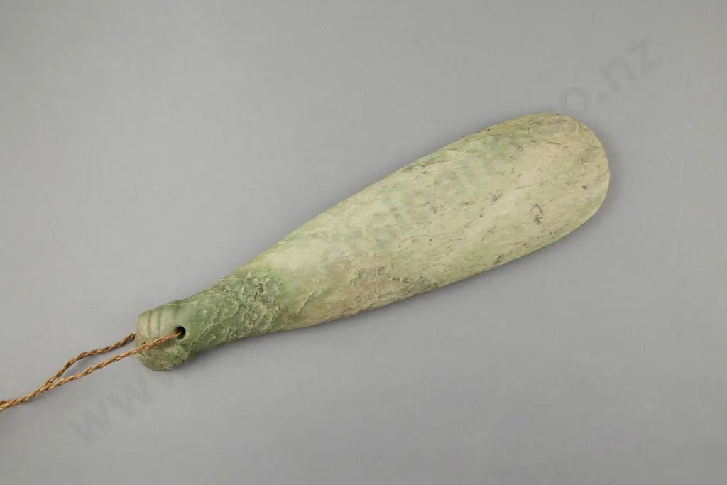 Mere Pounamu by Alan Brown (Nephrite Hand Club) Image 1++