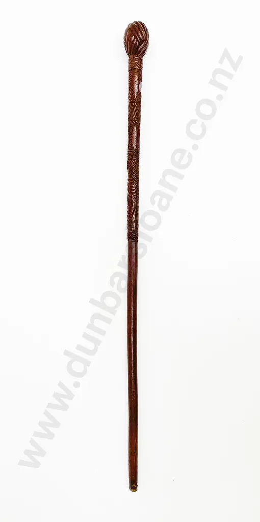 A Late 19th Century Rewarewa Walking Stick Image 1++
