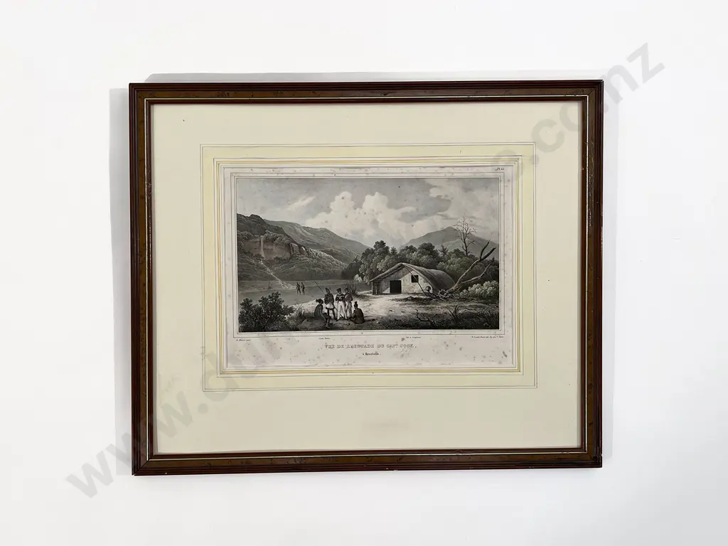 Four Lithographic Prints Depicting Early Contact In New Zealand Image 1++