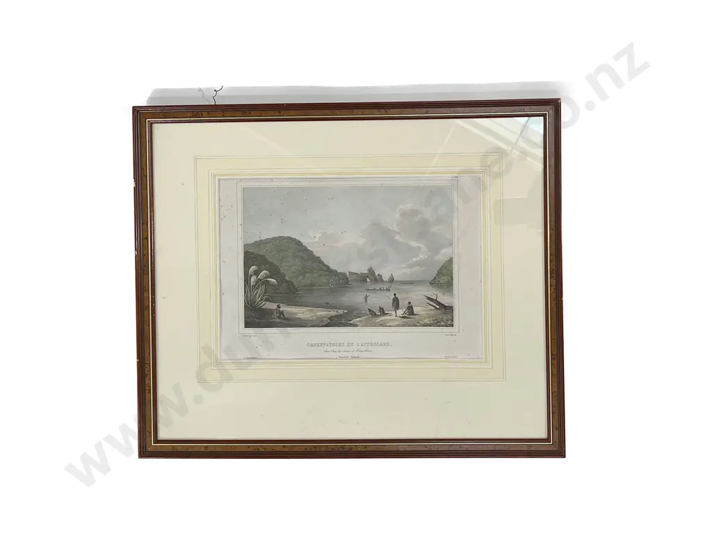 Four Lithographic Prints Depicting Early Contact In New Zealand Image 1++