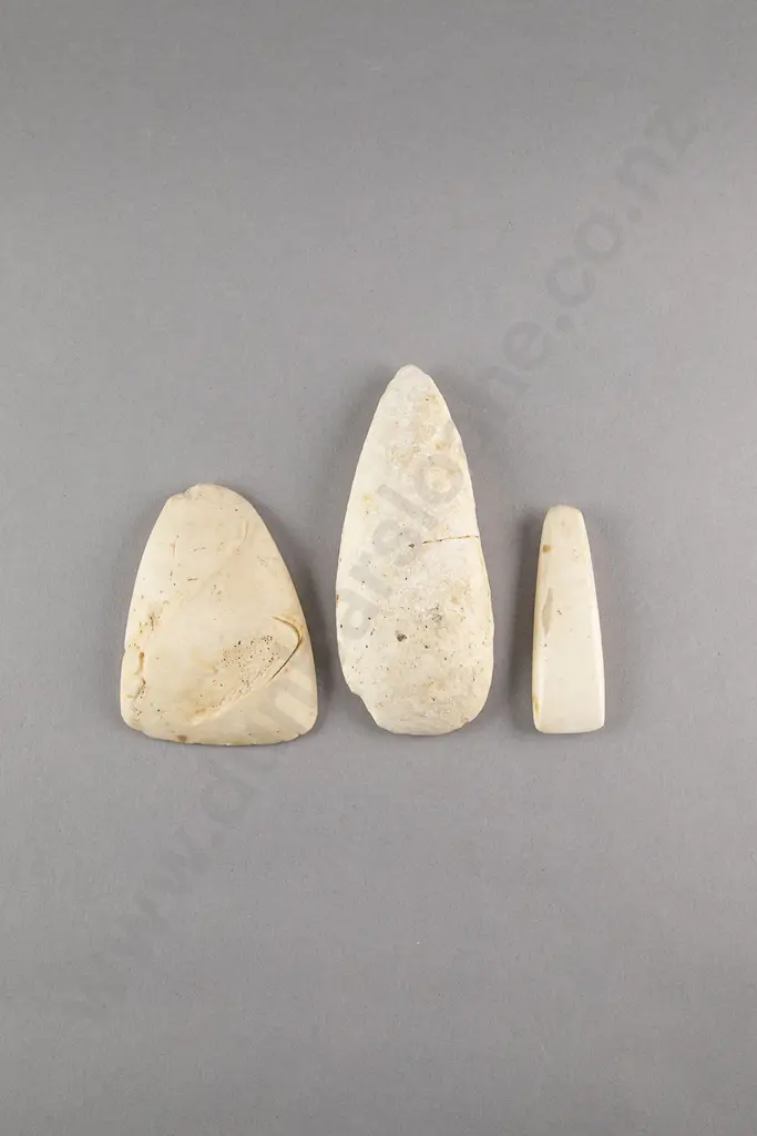 Three Shell Adzes From The Solomon Islands Image 1++