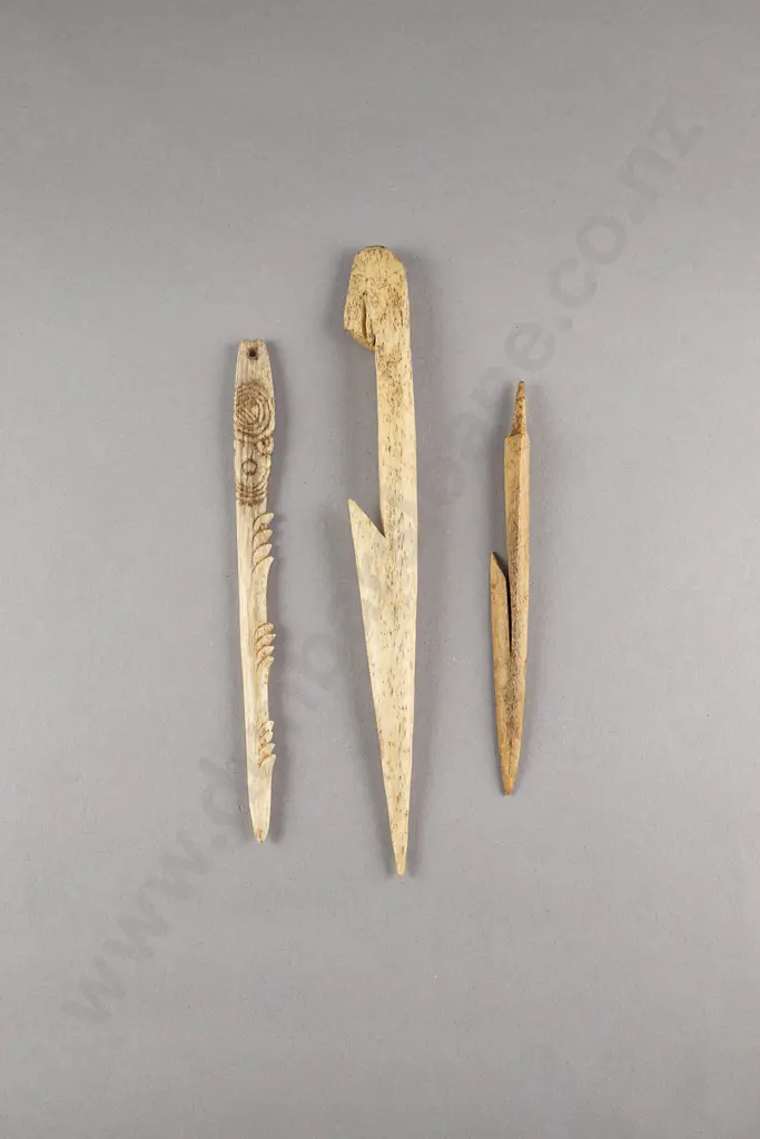 Three Whale Bone Spear Tips Image 1++
