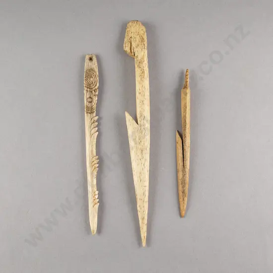 Three Whale Bone Spear Tips