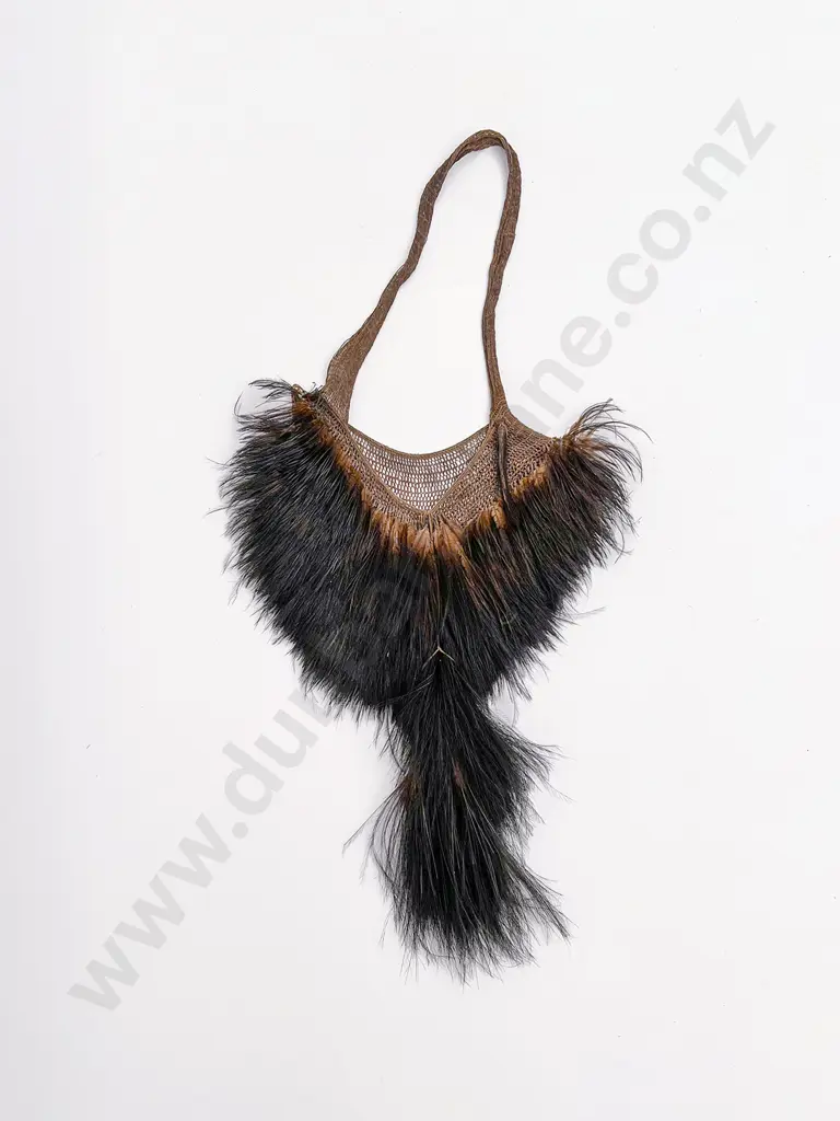 A Cassowary Feather Bilum Bag From Papua New Guinea Image 1++
