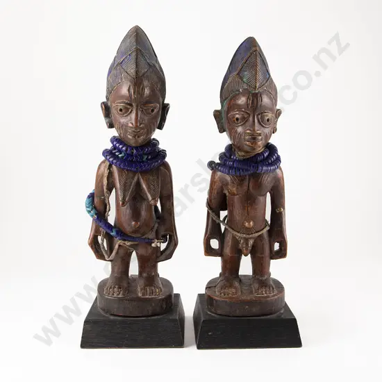 A Fine Pair Of Yoruba Ibeji Figures