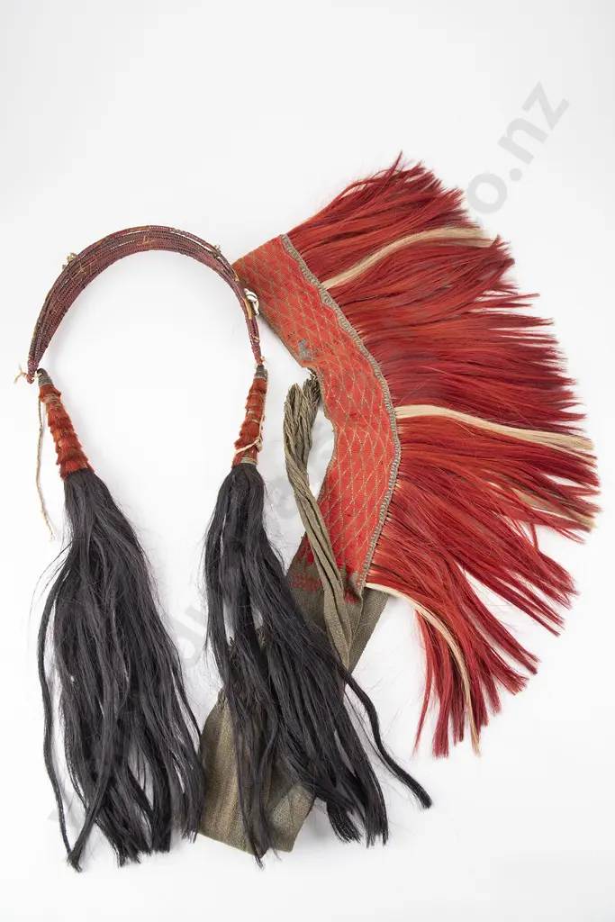 Nagaland Konyak Tribe Headband and Waist Adornment Image 1++