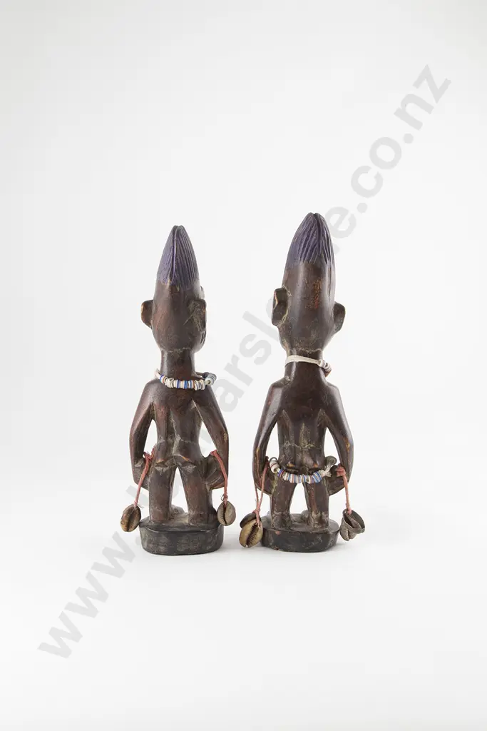 A Good Pair Of Yoruba Ibeji Figures Image 1++