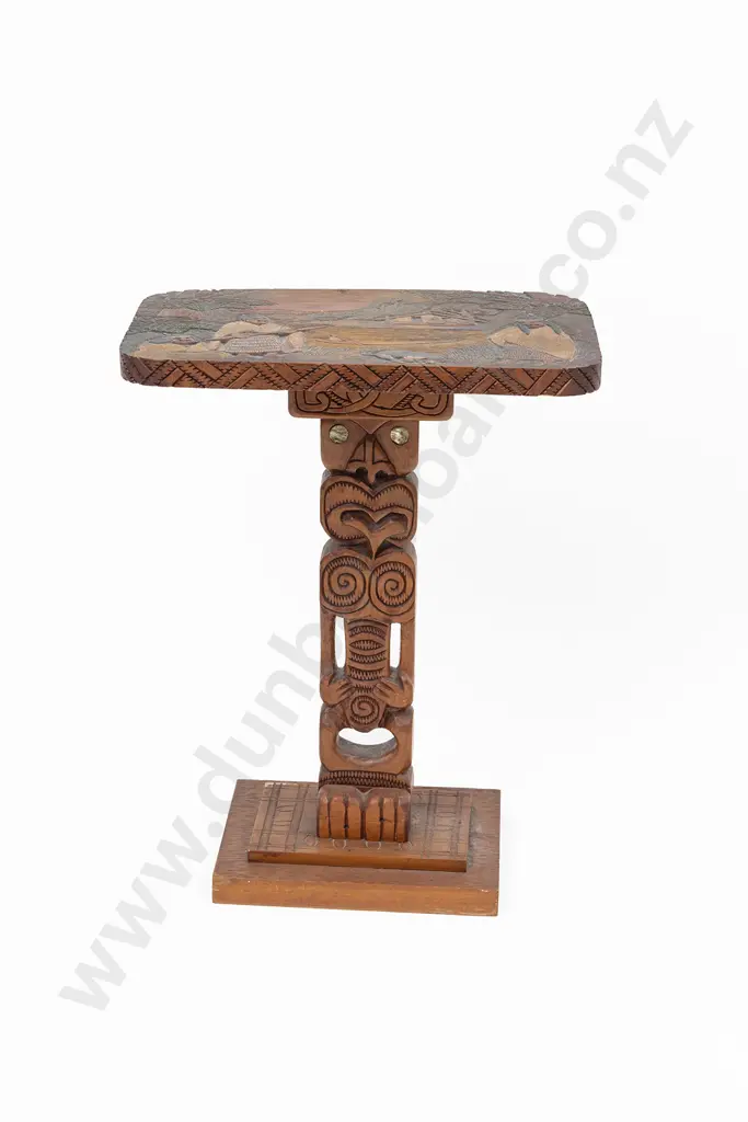 Jane Brenkley Maori Folk Art Side Table Image 1++