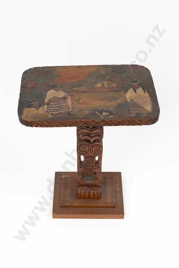 Jane Brenkley Maori Folk Art Side Table Image 1++