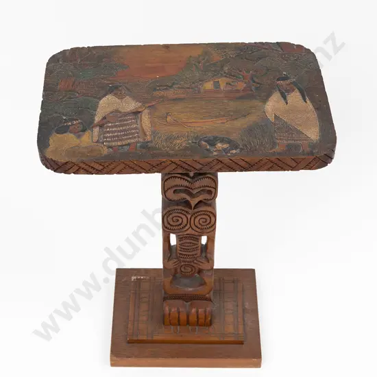Jane Brenkley Maori Folk Art Side Table