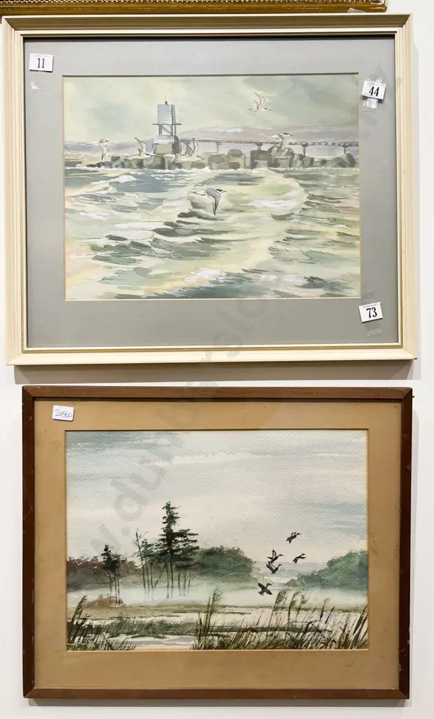 J. Hopkirk Watercolor Together with Other Watercolor (2) Image 1++