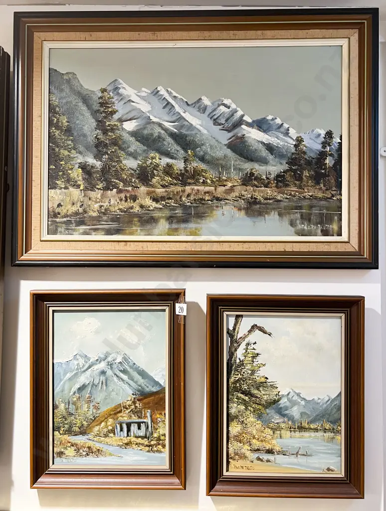 Three Oil Mountainscapes by Phillipa Phillips Image 1++