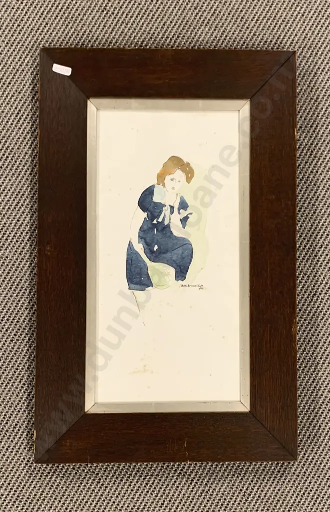 Alison Ryde Dated 1977 Watercolor Study Image 1++