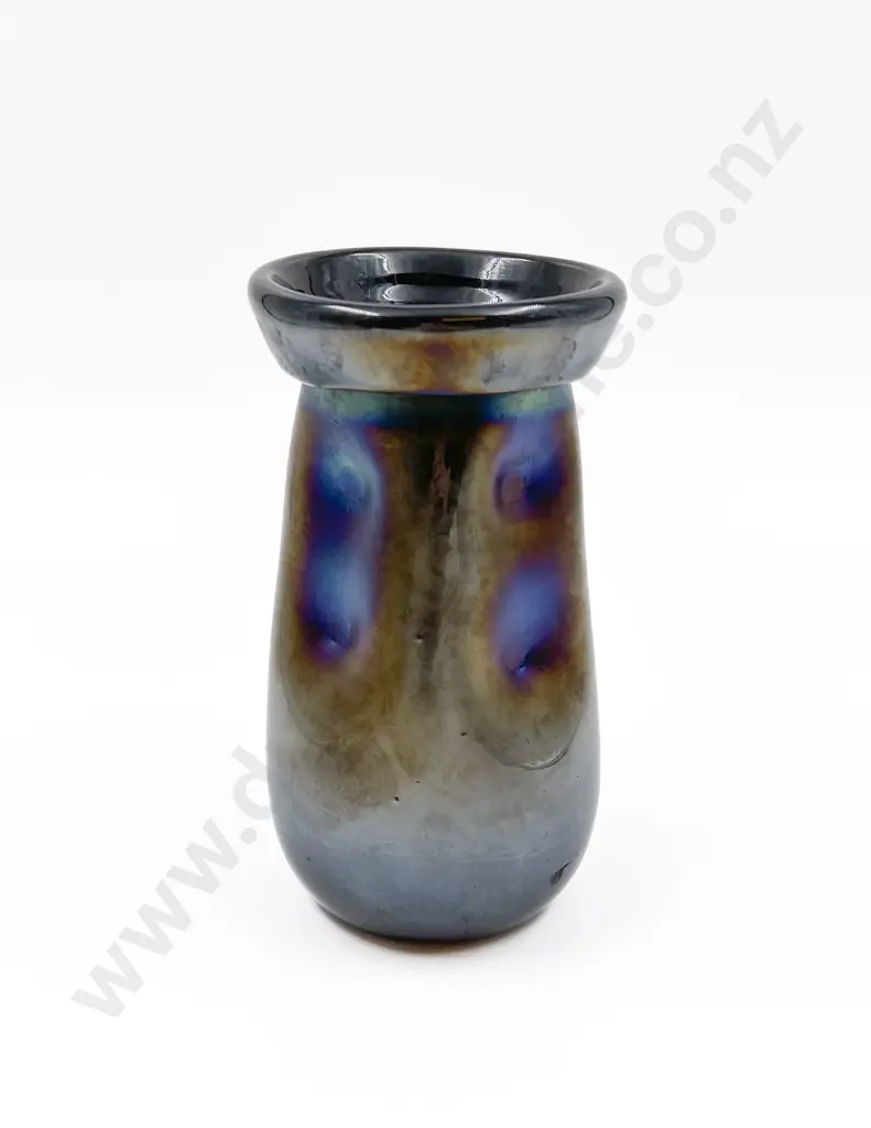Iridescent Dimpled Art Glass Vase Image 1++