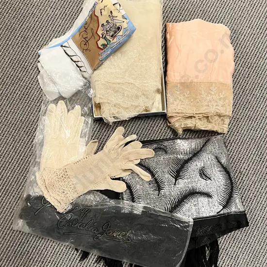 Selection of Vintage Gloves and Scarf and Various