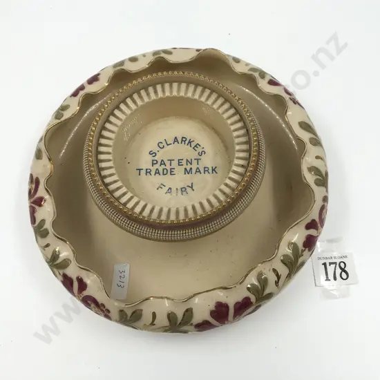 S.Clarke"s Patent Trade Mark "Ferry Ceramic and Floral Decorated Troth"