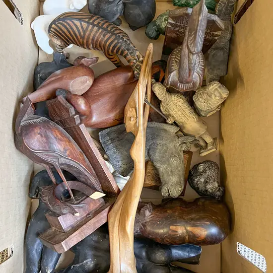 Box of Assorted Animal Ornaments
