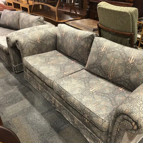 Pair of Liberties Pattern Two Seater Sofas