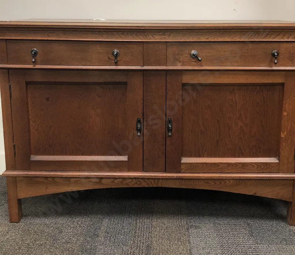Oak Art Deco Sideboard Image 1++