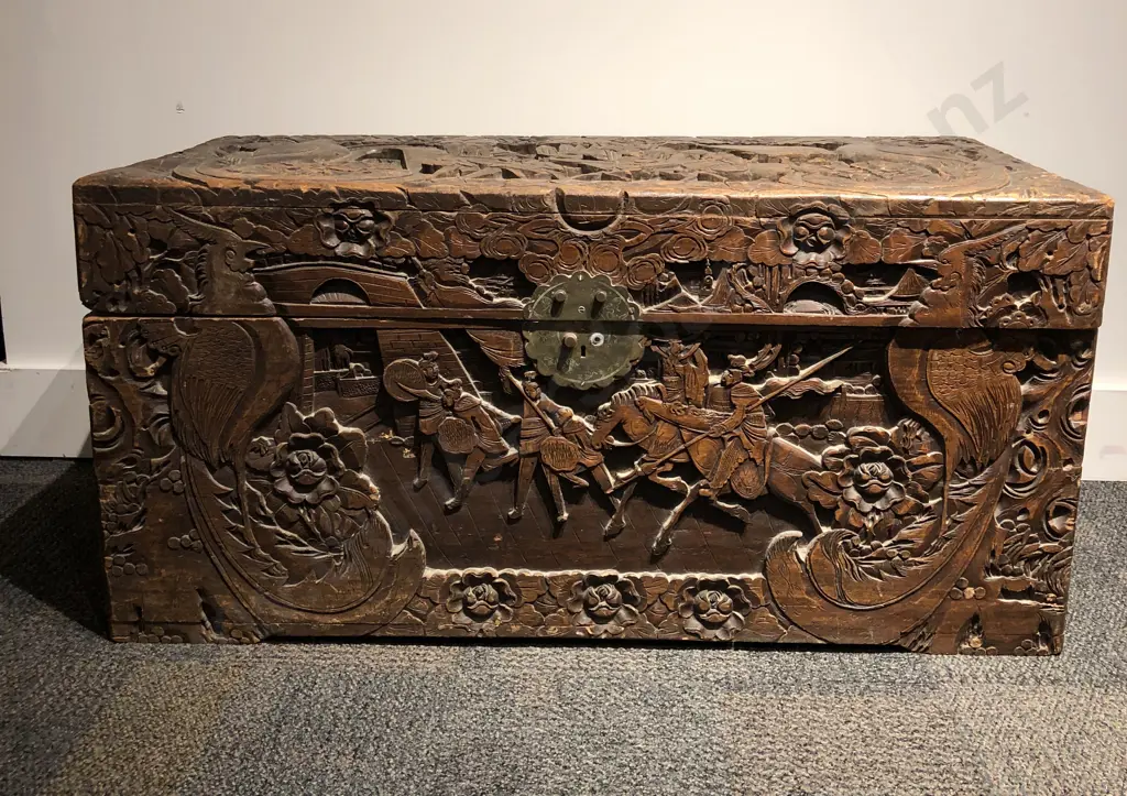 Carved Camphor Chest (Faults) Image 1++